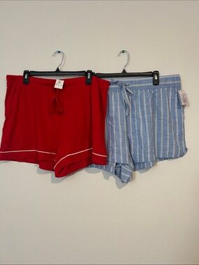 Auden Red Lounge Shorts with White Trim